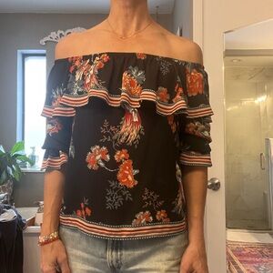 Floral Off-Shoulder Top - S